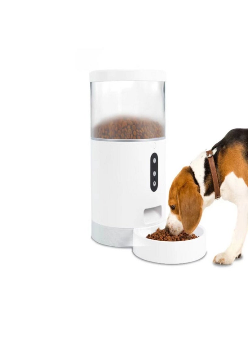 Generic - Automatic Cat Feeder, 4L Tuya Smart Cats Dogs Feeder, Auto Pet Food Dispenser With Portion Control And Voice Recorder, 2.4G Wi-Fi Enabled App Control,No Camera - Image 1