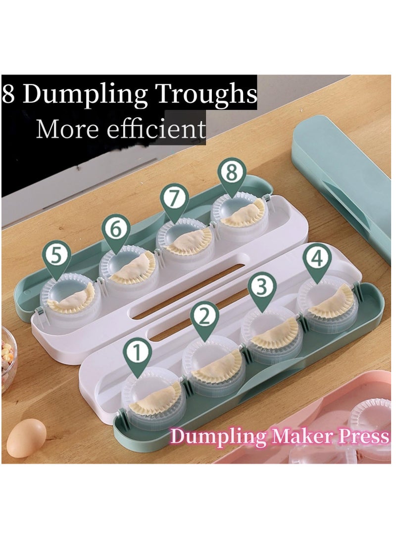 Excefore - Dumpling Maker, 8 In 1 Dumpling Maker Press, Automatic Dumpling Maker Machine with Spray Bottle and Skin Cutter, Manual pressing dumpling maker mold, Wonton, Potsticker, Food Grade Safe - Image 1