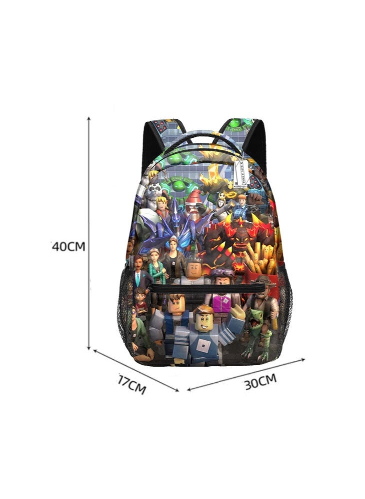 روبلوكس على ظهره الحقائب المدرسية للمراهقين وطلاب المدارس الابتدائية الرجال والنساء الترفيه الرياضة على الظهر - Image 3