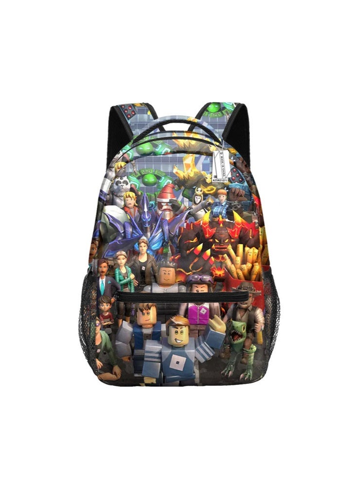 روبلوكس على ظهره الحقائب المدرسية للمراهقين وطلاب المدارس الابتدائية الرجال والنساء الترفيه الرياضة على الظهر - Image 1