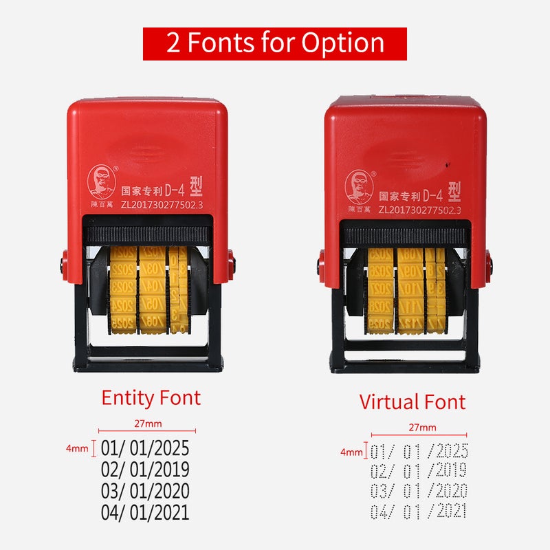 Handheld Portable Date Stamp Printer Red/Black/Yellow - Image 5