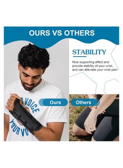 Carpal Tunnel Wrist Brace Support Removable Metal Wrist Splint, 2 Pieces Three Adjustable Compression Straps for Tendinitis, Sports Injuries, Pain Relief (Left and Right Hand) - pzsku/ZD61EEE82DCE7890BAD23Z/45/_/1719307763/6d257c17-0d71-46dc-9d66-9e0f65014c26