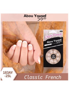 Abou Yousef Style Classic French Artificial Nails - 24 Pieces  - Image 2