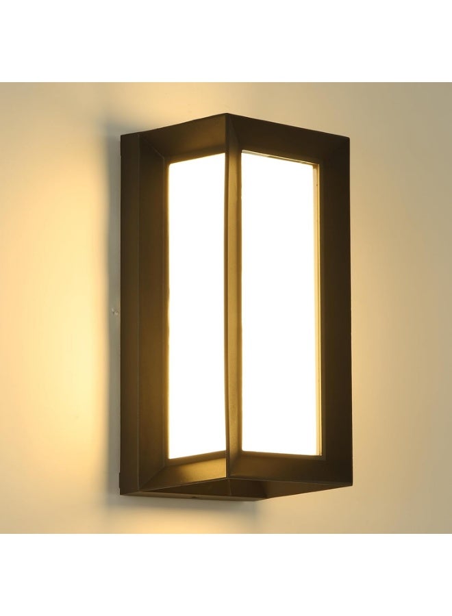 واي دي مصباح جداري خارجي عصري مقاوم للماء، مصباح جداري خارجي مستطيل بتصميم بسيط للشرفة والحديقة، وحدة إضاءة LED عصرية للواجهة، مصباح مقاوم للعوامل الجوية للمداخل والباحات - Image 1