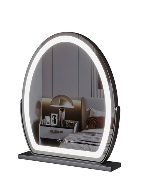 Vanity Mirror with Lights, Large Makeup Mirror with Lights, LED Lighted Makeup Mirror, Touch Screen with 3-Color Lighting, Dimmable for Vanity Desk Tabletop, Bedroom