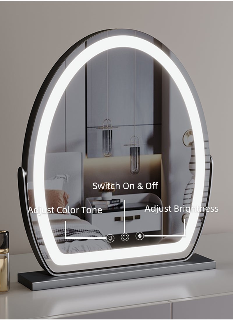 ETG - Vanity Mirror with Lights, Large Makeup Mirror with Lights, LED Lighted Makeup Mirror, Touch Screen with 3-Color Lighting, Dimmable for Vanity Desk Tabletop, Bedroom - Image 1