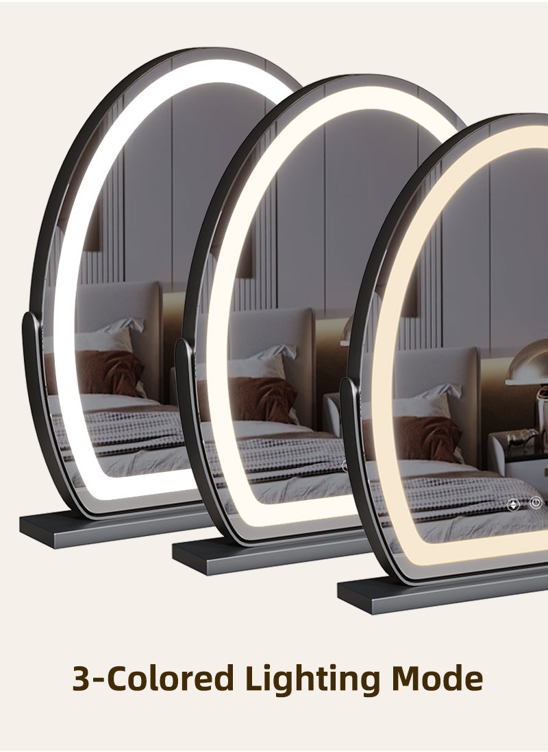 ETG - Vanity Mirror with Lights, Large Makeup Mirror with Lights, LED Lighted Makeup Mirror, Touch Screen with 3-Color Lighting, Dimmable for Vanity Desk Tabletop, Bedroom - Image 1