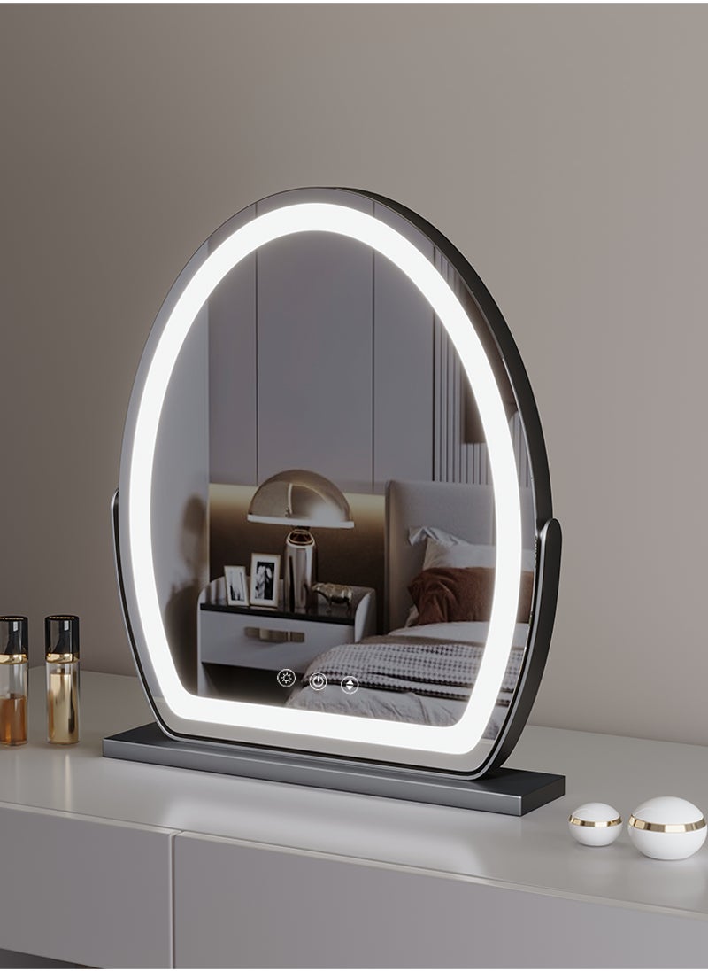 ETG - Vanity Mirror with Lights, Large Makeup Mirror with Lights, LED Lighted Makeup Mirror, Touch Screen with 3-Color Lighting, Dimmable for Vanity Desk Tabletop, Bedroom - Image 1