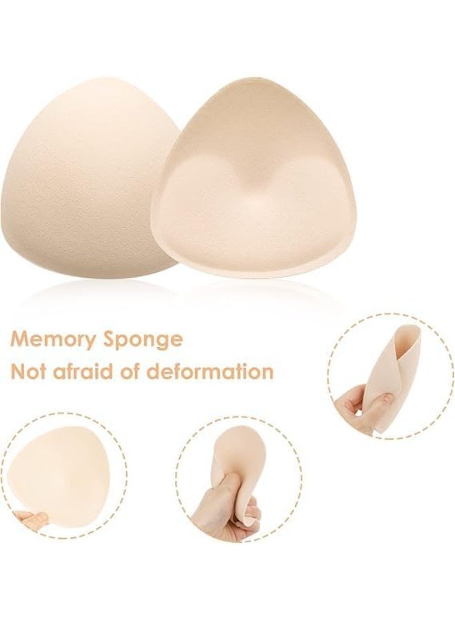 2 Pairs Bra Pads Inserts, Triangle Breathable Bra Inserts Skin Color Removable Breast Padding Bra Pads for Women Girls - Image 5