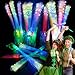 SHQDD 74 PCS Glow Fiber Wands Sticks LED Light Wands Glow in The Dark Party Supplies Fiber Optic Wands LED Flashing Sticks Fiber Optic Light Wand Stick for Party WeddingHalloween and New Year - Image 2