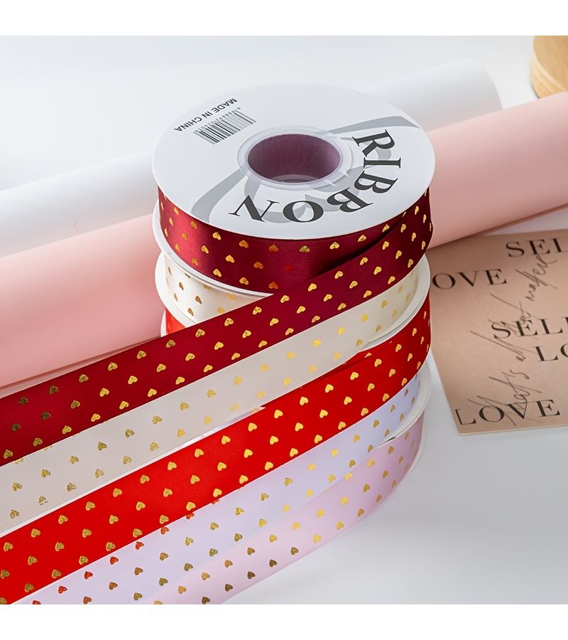 4 Yards White Hand Sew Ribbon Heart Decor DIY Gift Wrapping Valentine Christmas - Image 2