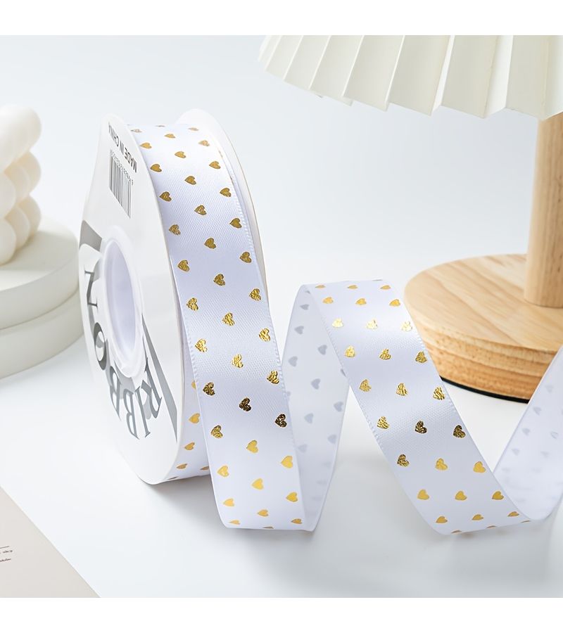 4 Yards White Hand Sew Ribbon Heart Decor DIY Gift Wrapping Valentine Christmas - Image 4