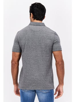 Wrangler Men Regular Fit Heather Short Sleeves Casual Shirt, Grey  - Image 3