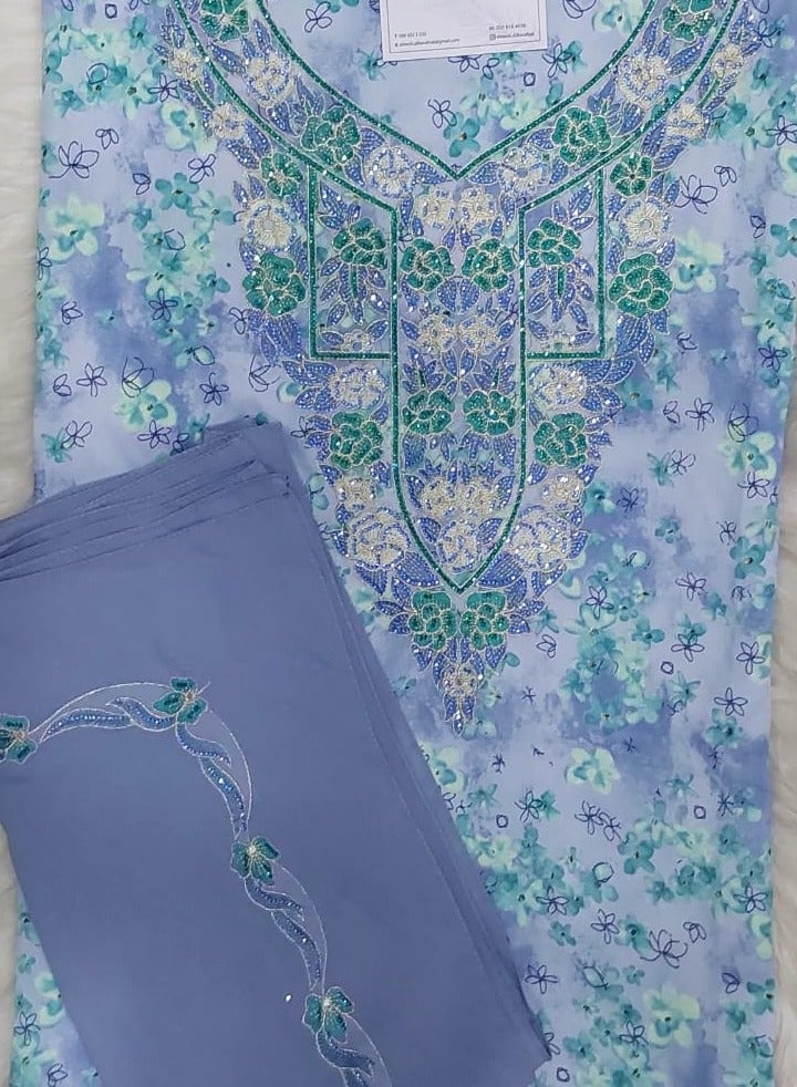 ALREESH ALBANAFSAJI Gulf Makhawir embroidery  Jalabiya embroidered without stitching - Image 2