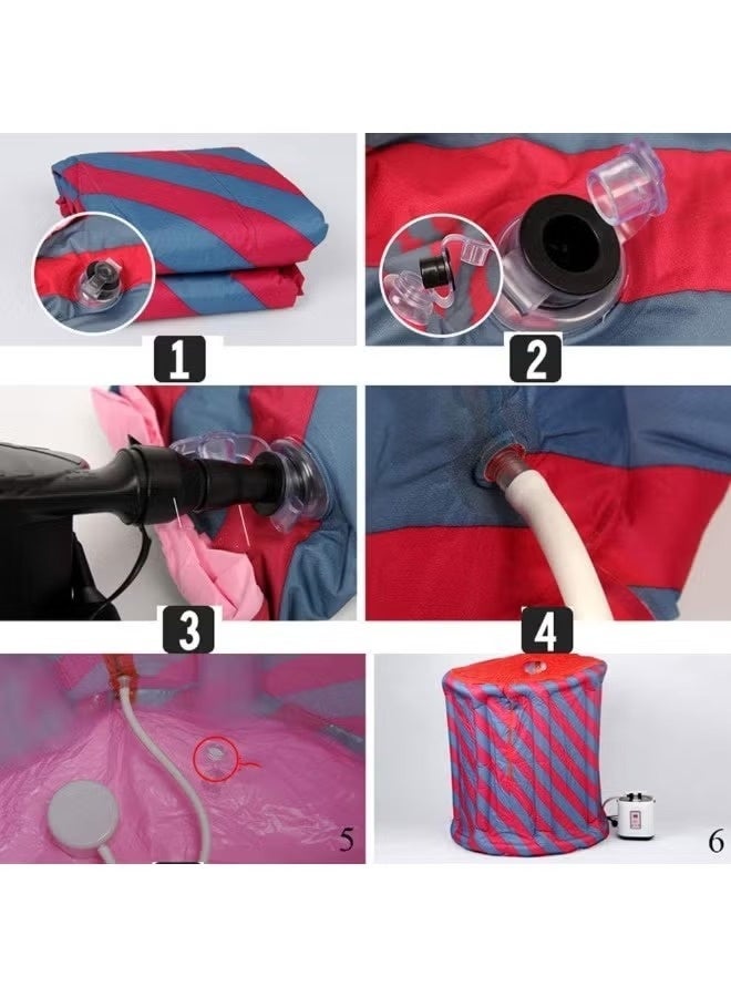 سكاي لاين ساونا بخار منزلية محمولة، باللونين الأزرق والوردي - Image 3