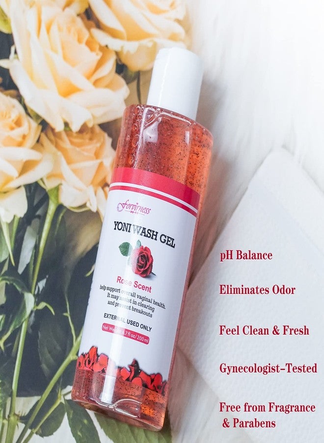 forvirness Feminine Wash with Cleaning Factor- Clean, pH Balance for Women, Rose Yoni Wash, 6.7 fl.oz Intimate Cleanser - Image 2