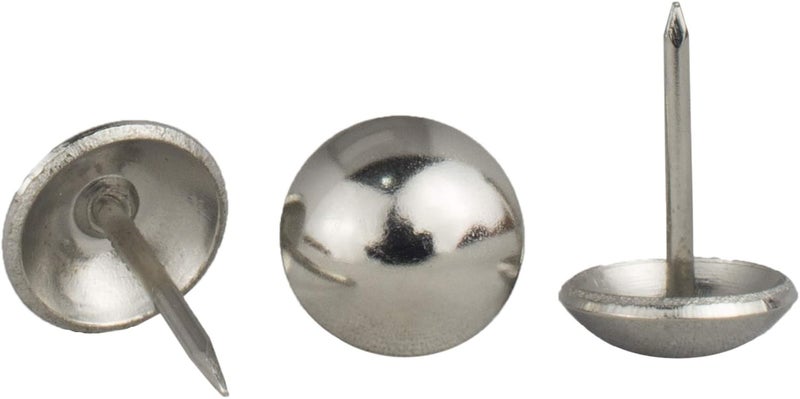 decotacks ® Silver Finish Upholstery Nails, Furniture Tacks Thumb Tacks, Push Pin 7/16in - 100 Pcs/Box [Nickel/Silver Finish] DX0511 - Image 4