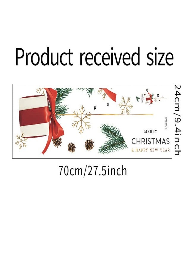 BooDecal 25.8 x 33.4 inRemovable Merry Christmas and Happy New Year Gifts Boxes Ornaments Door Surprise Wall Art Vinyl Murals Wall Decals for Show Window Decorations Hanging Ornaments Stickers - Image 5