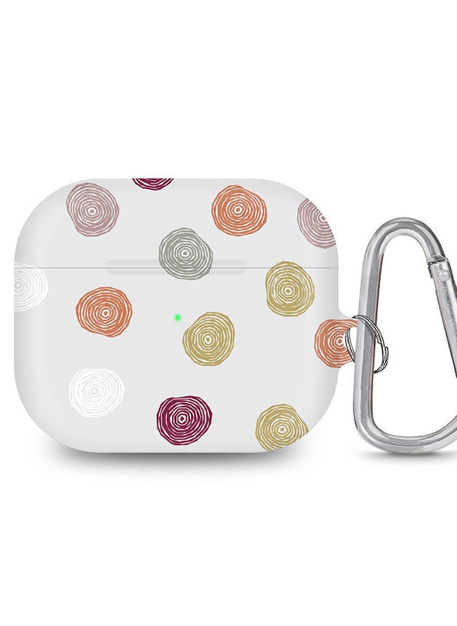 Stylizedd - StylePods Case for Airpods 3rd Gen Case With Anti-Lost Keychain - Circular Scribbles - Image 1