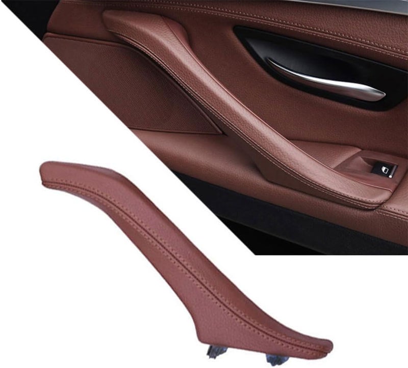 Right Passenger Side Door Handle Assembly, Compatible with BMW 5 Series F10 F11, Interior Door Handle Complete Replacement for BMW 520 523 525 528 530 535 2010-2017(Brown) - Image 1