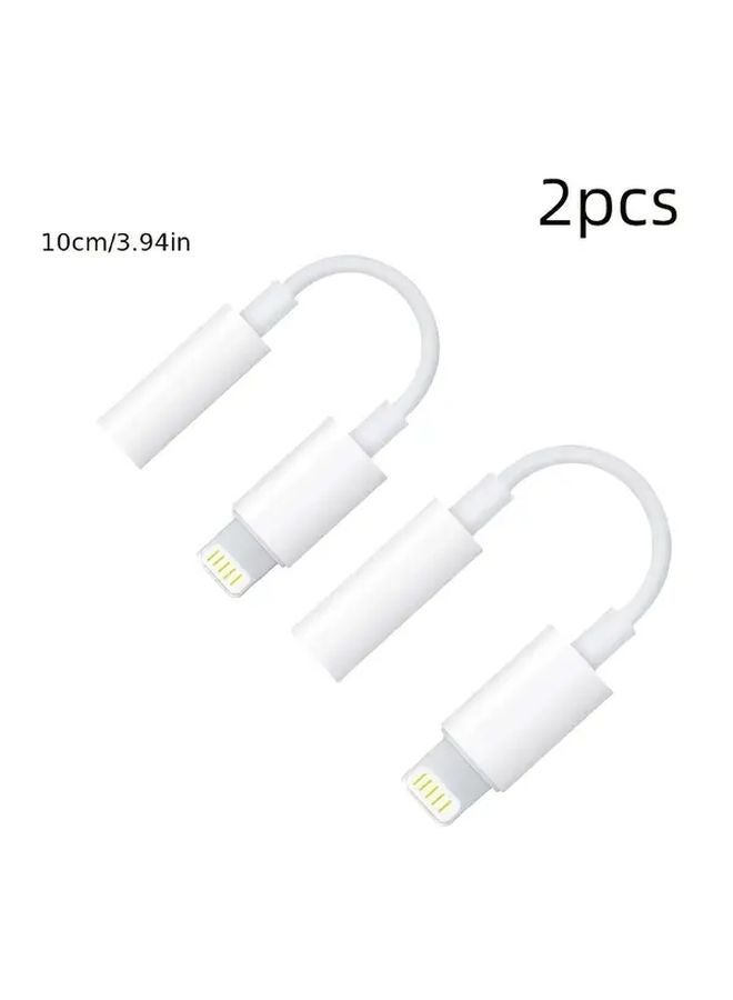 2pcs Lightning to 3 5mm Audio Cable with Remote Control for iPhone Music and Calls - Image 1