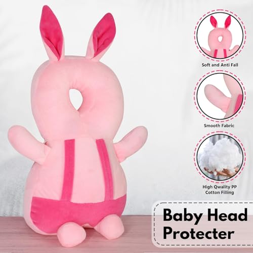 Kausbabi Baby Head Protector Cushion Plush Soft Multicolor Toy Early Learning Toy Fall Protection Helmet Baby Head Protector Child Adjustable Shoulder Strap - Image 4