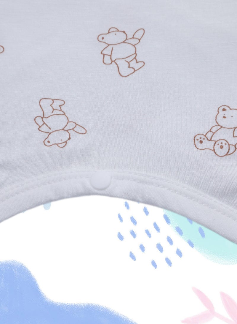 Baby Pullover Bodysuit - Short-sleeve, Lyocell Blend, Snap Crotch, Ultra-Light & Breathable - For 3-18 Months  - Image 5