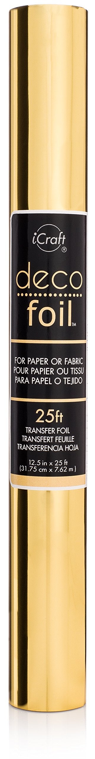 iCraft Deco Foil Value Roll 125 inches x 25 feet Gold