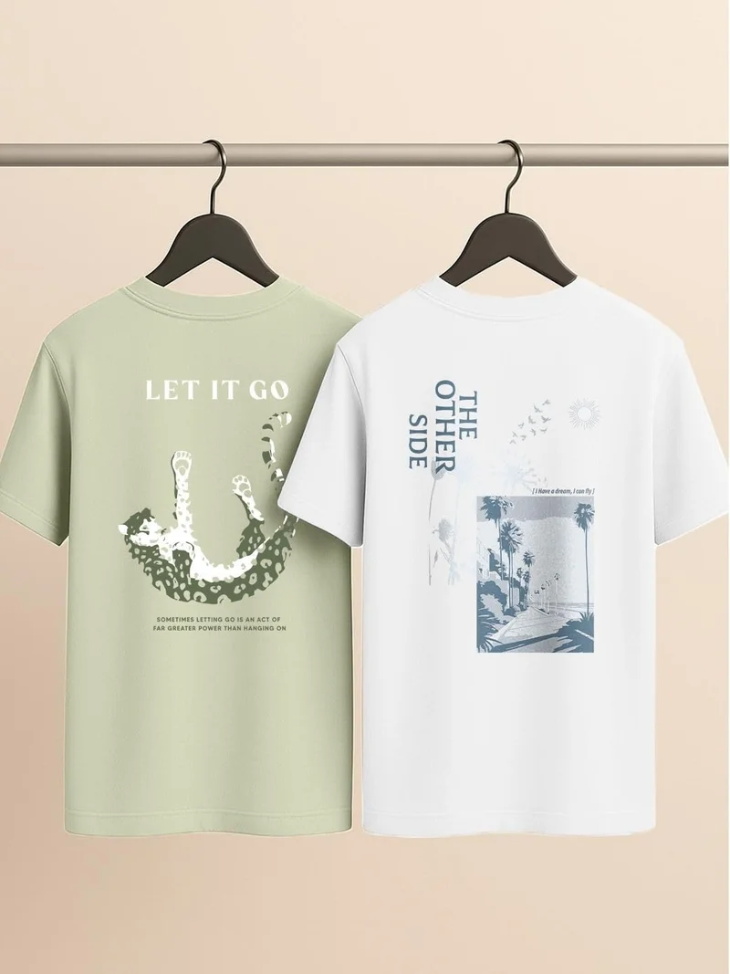 NOBERO  Graphic Print Oversized T-Shirt for Men for Men | Best Price UAE