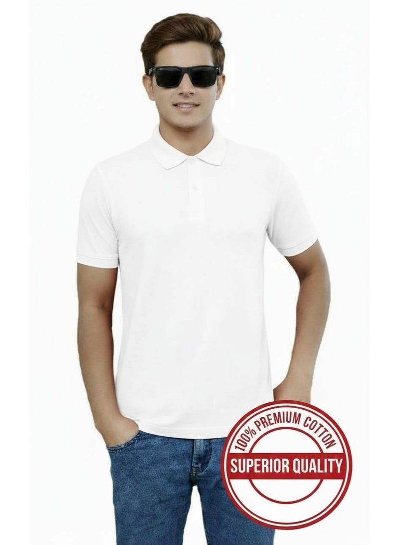 DREAMER FASHIONS 100% Cotton High-Performance Polo T-Shirt – Comfortable, Stylish, Durable for Long-Lasting Wear - Image 1
