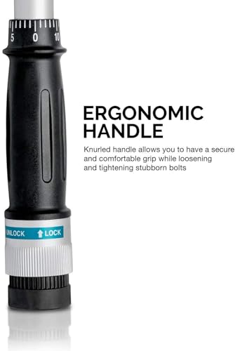 Neiko PRO 03707B 3/8" Torque Wrench, 3/8” Drive SAE, 15-80 Ft-Lb, 14” Length, Adjustable Click Torque Wrench, Chrome Vanadium Cr-V Steel - Image 4
