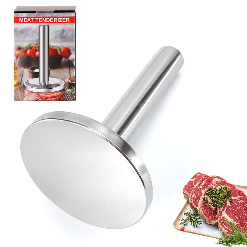 KAYCROWN Meat Tenderizer Hammer, Meat Pounder Flattener, Stainless Steel Kitchen Meat Mallet for Flattening Steak Beef Poultry, Meat Pounder Tenderizer, Chicken Flattener Tool - Image 1