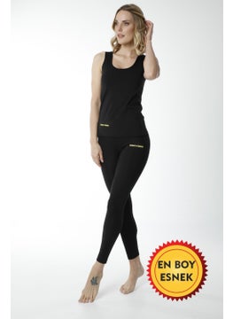 TECHNO 8Q Women's Black Thermal Sauna Zippered Short Sleeve Tracksuit  - Image 2