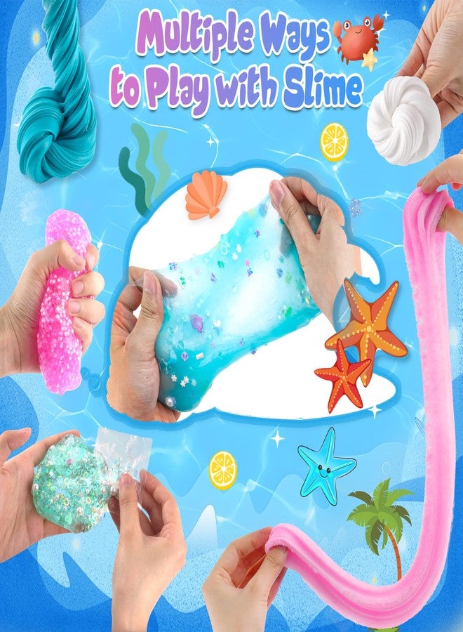 LAWOHO 6 Pack Slimes, Pink & Blue Slime Kit with Cloud, Butter Clear Water Slime, Non-Sticky Soft Sensory Toys, Slime Party Favors, Goodie Bag Stuffers for Girls & Boys Birthday Christmas Slime Gifts - Image 5