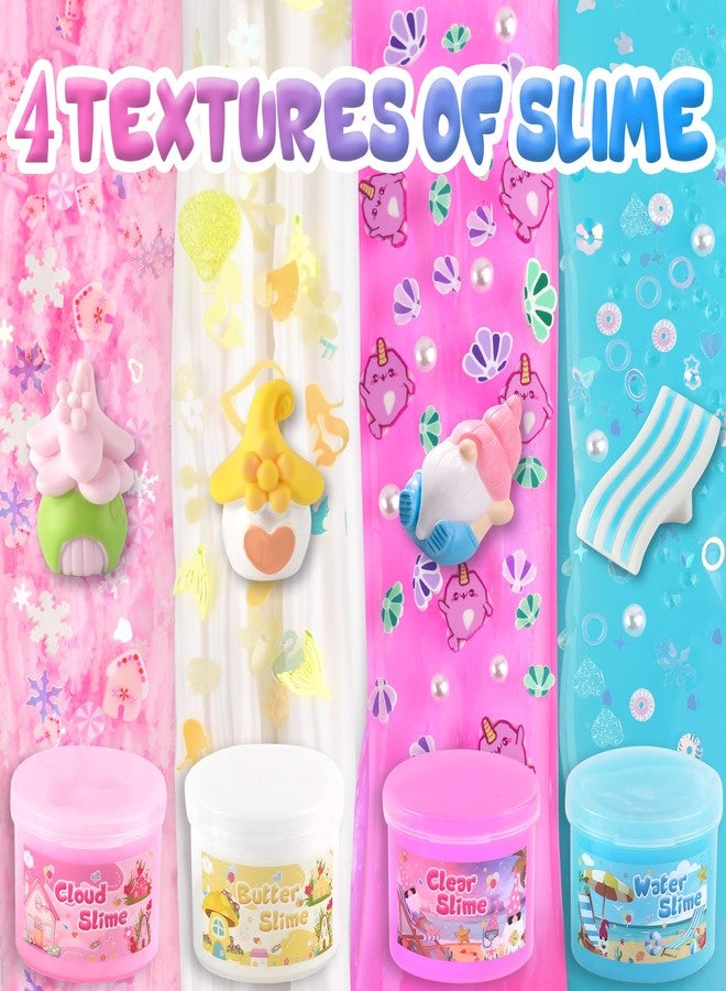 LAWOHO 6 Pack Slimes, Pink & Blue Slime Kit with Cloud, Butter Clear Water Slime, Non-Sticky Soft Sensory Toys, Slime Party Favors, Goodie Bag Stuffers for Girls & Boys Birthday Christmas Slime Gifts - Image 4