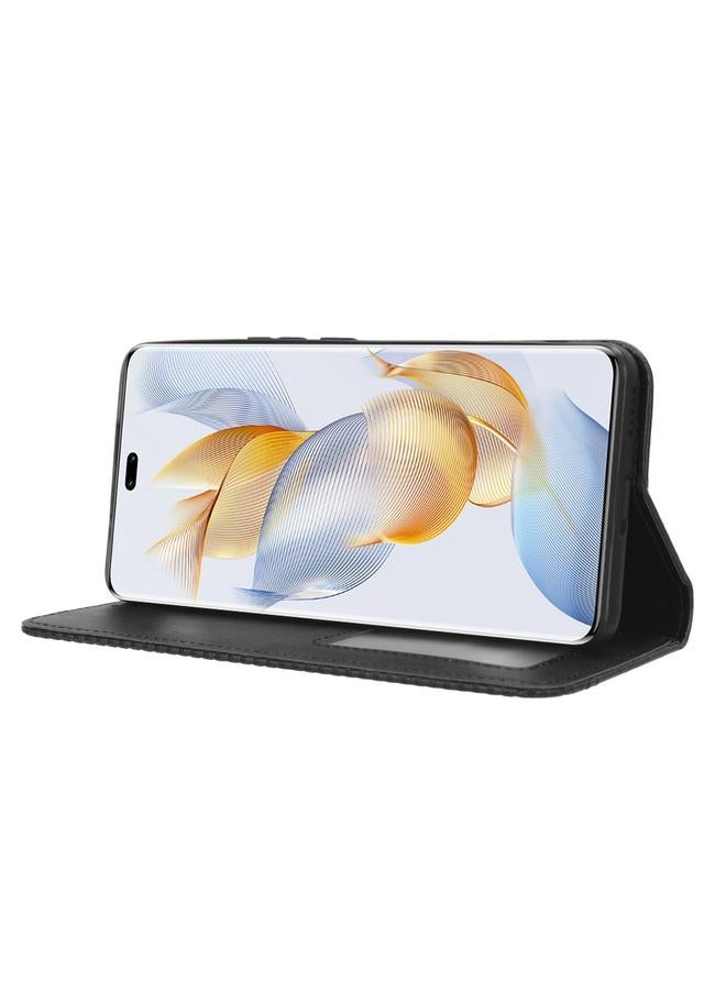 S-TOP Case For Honor 90 Pro 5G Magnetic Buckle Retro Texture Leather Phone Case - Image 5