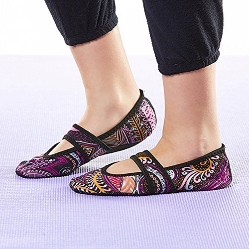 Nufoot Betsy Lou Fuzzies Women's Slippers, Foldable, Flexible Flats, Slipper Socks, Travel Slipper, Yoga Socks, House Shoes, Indoor Shoes, Paisley, Small - Image 4