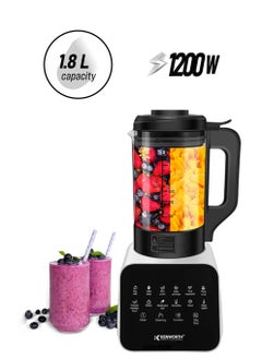 Food Blender & Soup Maker,12 Auto Programs,1200W Blenders for Kitchen Food Processor 8 Removable Blades,Easy to Clean,Glass Jug,Tamper,Hot & Cold Kitchen Blender,Cooking,Fruit