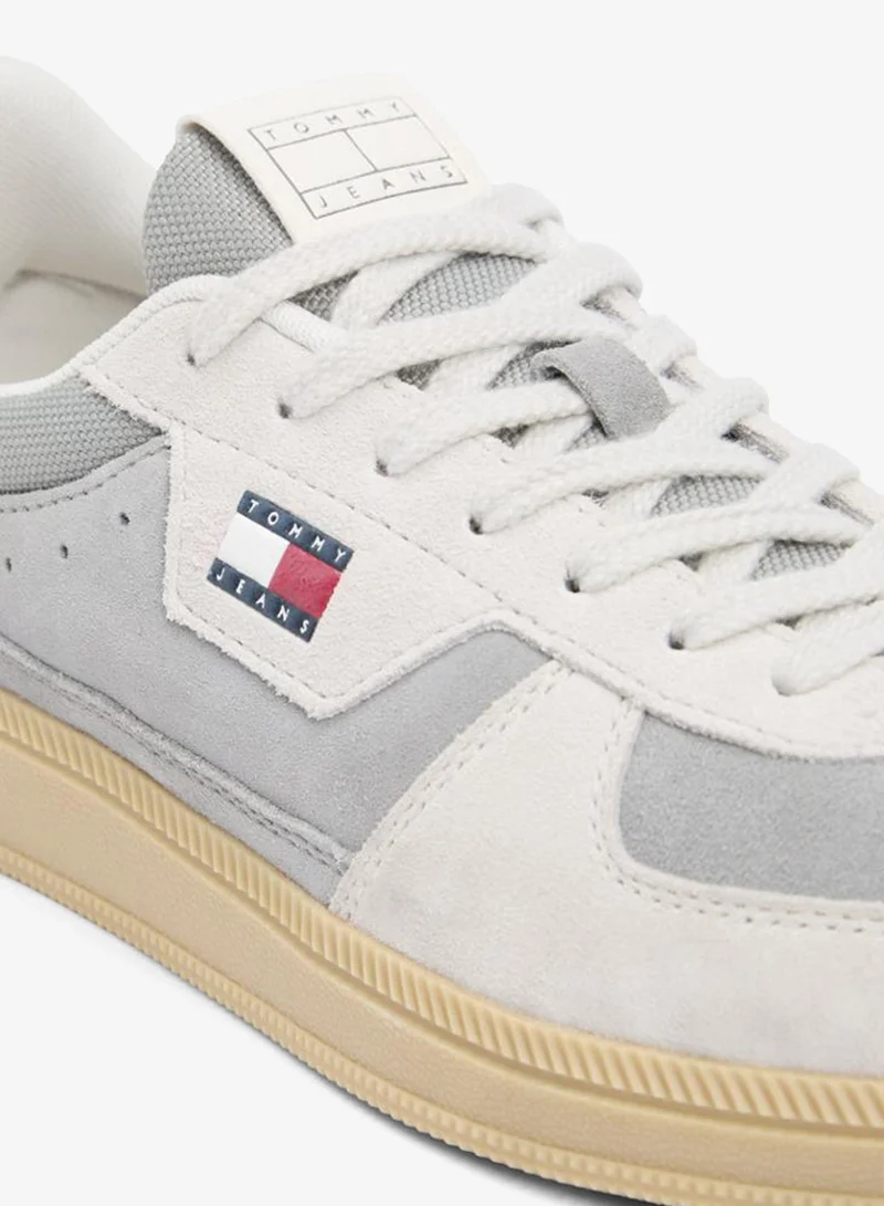 TOMMY JEANS Stratus Grey Wich Edge Suede Low Top Lace Up Sneakers for Men | Best Price UAE