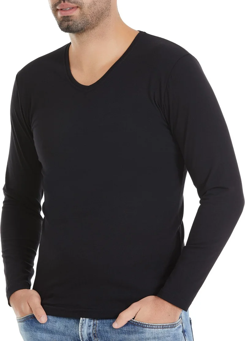 يلدز تشاماشير Star Underwear Star Long Sleeve V Neck Lycra Bodysuit Q350