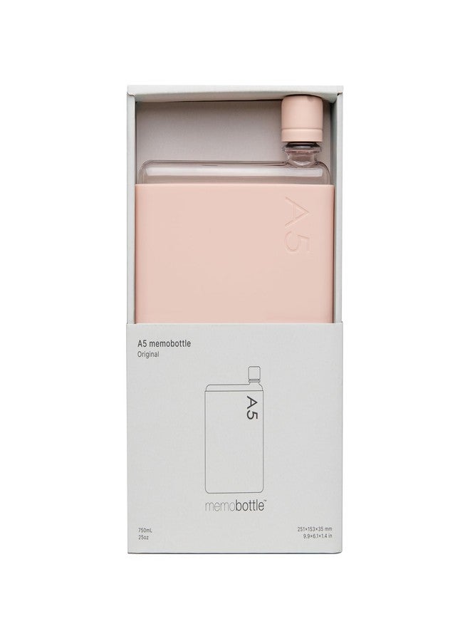 memobottle A5 (Pale Coral) Bundle - 25oz (750ml) - Bottle, silicone sleeve & lid |Slim Water Bottle for Bags, Beside Books & Laptops | BPA Free Tritan | Modern & Minimalist - Image 2