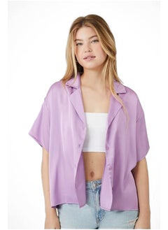 FOREVER 21 Boxy Button-Up Shirt  - Image 1