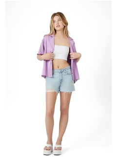 FOREVER 21 Boxy Button-Up Shirt  - Image 4