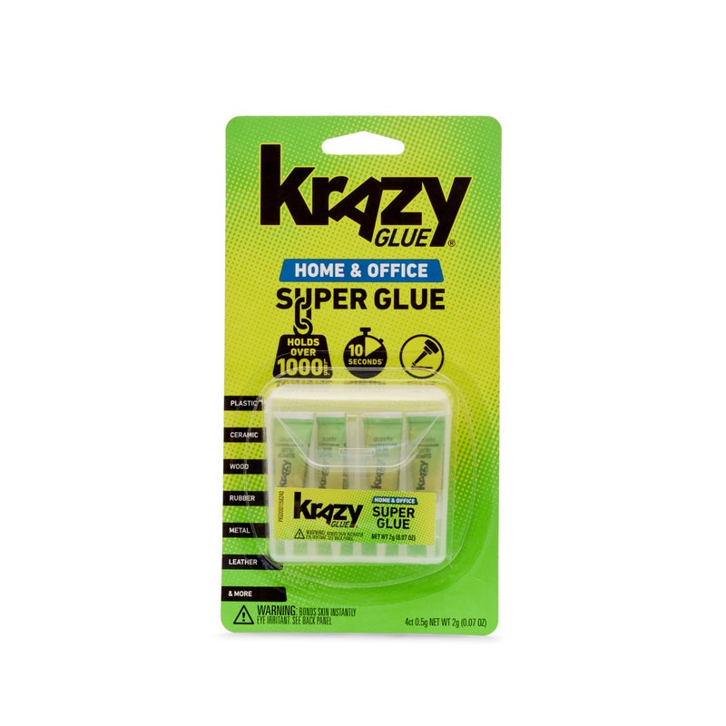 Krazy Glue KG82048SN Home & Office Super Glue, Single-Use Tubes, Fine Tip, 0.5 Grams, 4 Count, 0.07 oz, Original Version - Image 2