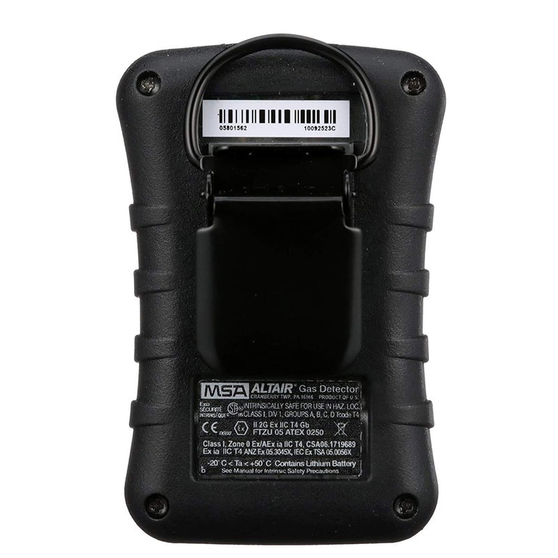 MSA 10092523 ALTAIR Single-Gas Detector - (O2) Oxygen (Low: 19.52%  High 23.0%)  Color: Black  Portable Gas Monitor  Durable  Handheld  UL Standard-Approved - Image 3