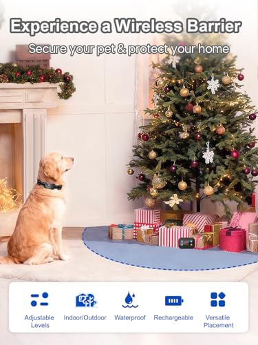 MIMOFPET Wireless Pet Barrier - Indoor Outdoor Waterproof Barrier with Adjustable Range up to 8.2 ft,Adjustable Safe Static Intensity, Rechargeable Boundary System for Dogs (Wireless Barrier System) - Image 4