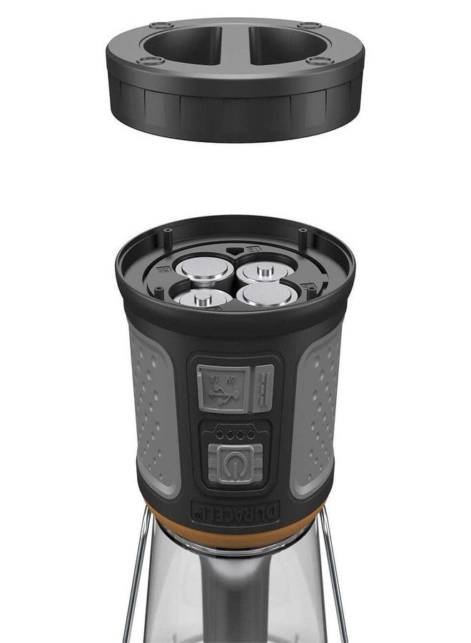 دوراسيل Duracell - مصباح يدوي LED بقوة 2000 لومن مع إضاءة 360 درجة و180 درجة للتخييم وصيد الأسماك والاستخدام في حالات الطوارئ، و6 أوضاع إضاءة و3 مصادر طاقة متاحة للشحن، 1654528 - Image 3