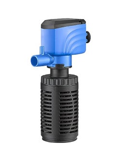 Fish Tank Filter Silent Internal Aquarium Filter for Clean Water Air Pump and Waves Biochemical Filtration for Healthy Fish and Turtles 4W 450L Black