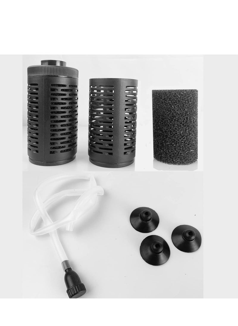 Excefore - Fish Tank Filter Silent Internal Aquarium Filter for Clean Water Air Pump and Waves Biochemical Filtration for Healthy Fish and Turtles 4W 450L Black - Image 1