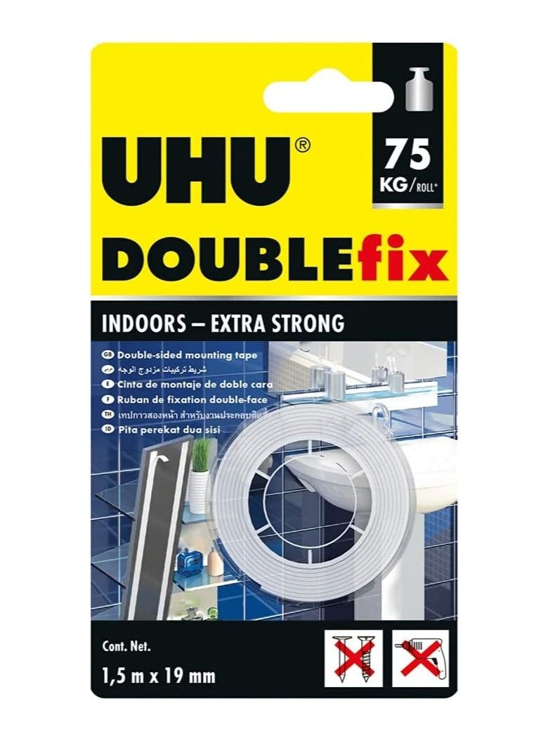 UHU Doublefix Double sided Mounting Tape Roll  - Image 1